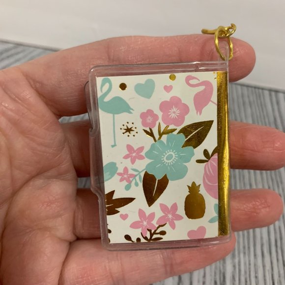 Recollection Mini Notebook Planner Charm Floral Charm Keyring - Picture 2 of 7